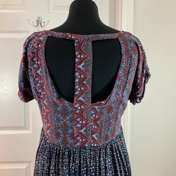Free People Sundown Open Back Boho Babydoll Dress Size Medium - Picture 6 of 10